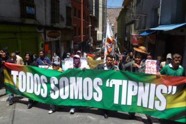 "Wir alle sind 'TIPNIS'" – Protestmarsch in Bolivien "Wir alle sind 'TIPNIS'" – Protestmarsch in Bolivien