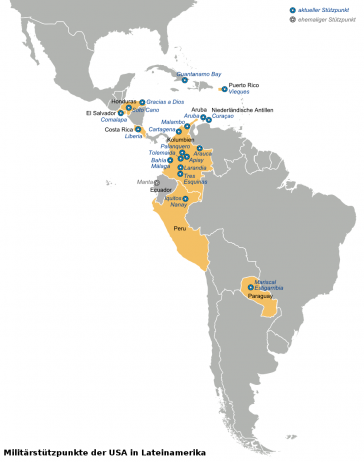 Militärstützpunkte der USA in Lateinamerika