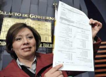 Die Entwicklungsministerin Boliviens, Viviana Caro