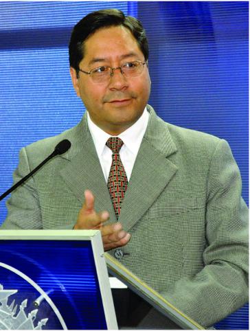Boliviens Wirtschaftsminister Luis Arce