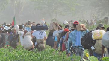 Rückkehr der Vertriebenen in die Gemeinde Las Pavas, Kolumbien