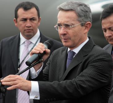Der Ex-Präsident von Kolumbien und aktuelle Senator von der ultrarechten Partei Centro Democrático, Álvaro Uribe