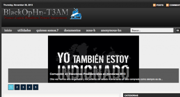 Blog des Hacker-Kollektivs Anonymous Honduras
