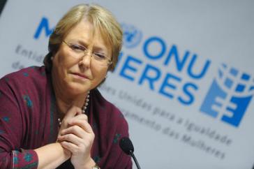 Michelle Bachelet, Kandidatin der Sozialistischen Partei Chiles für die Präsidentschaftswahlen im November 2013
