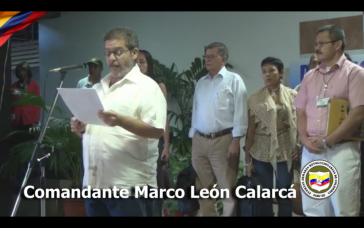 FARC-Kommandant Marco León Calarcá am Montag in Havanna
