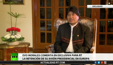 Boliviens Präsident Evo Morales am Sonntag im RT-Interview
