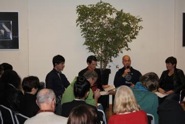 Luka Mesec, Tobias Baumann, Jules El-Khatib, Cornelia Ernst (v.l.n.r.) Luka Mesec, Tobias Baumann, Jules El-Khatib, Cornelia Ernst (v.l.n.r.)