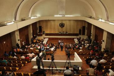 Der Gerichtssaal in Guatemala-Stadt