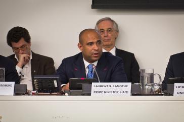 Laurent Lamothe, hier auf einer UNO-Konferenz Laurent Lamothe, hier auf einer UNO-Konferenz