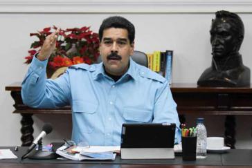 Präsident Maduro bei seiner Ansprache am Sonntag