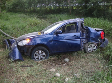 Aufnahme des Unfallautos