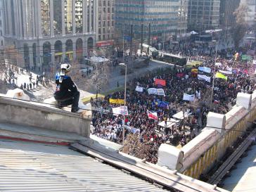 Proteste von Schülern und Studierenden, hier Mitte 2011 in Santiago de Chile