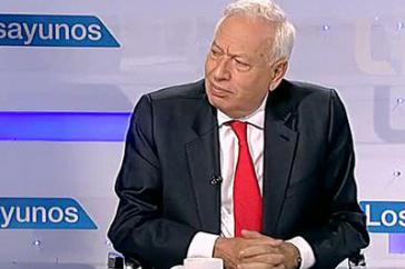 Spaniens Außenminister José Manuel García-Margallo beim Fernsehinterview am Freitag