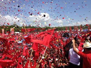 Mobilisierung der Zelaya-Partei LIBRE in Tegucigalpa