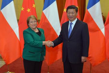 Michelle Bachelet mit Xi Jinping
