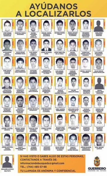 Bilder der verschwunden Studenten
