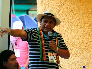 Der Vorsitzende der Nationalen Indigenen Organisation Kolumbiens (ONIC), Luis Fernando Arias