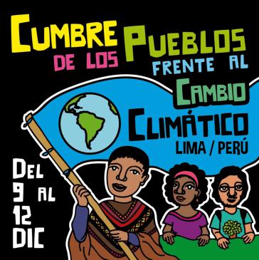 Plakat zum "Gipfel der Völker" in Lima