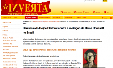 Der Aufruf beim brasilianischen Internet-Portal Inverta