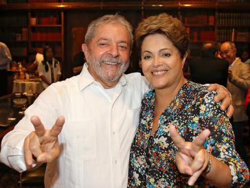 Luiz Inácio "Lula" da Silva und Dilma Rousseff am Wahltag