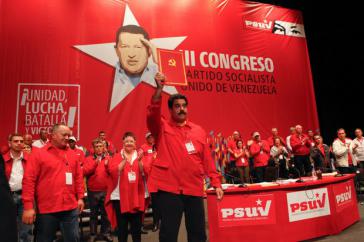 Venezuelas Präsident Nicolás Maduro wurde zum Vorsitzenden der Vereinten Sozialistischen Partei gewählt