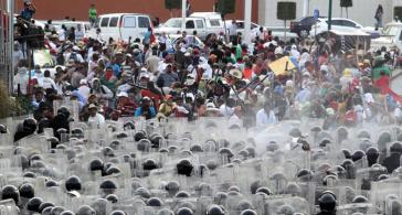 Proteste der Gewerkschaft der Lehrer im Bundesstaat Guerrero im vergangenen Jahr, April 2013