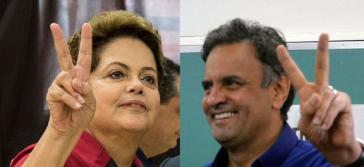 Siegessicher: Rousseff und Neves