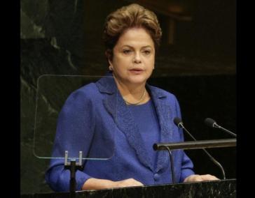 Brasiliens Präsidentin bei ihrer Ansprache vor der 69. Generalversammlung der UNO
