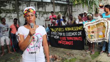 Mit dem "Marsch der Turbane" fordern die Frauen von der Regierung Maßnahmen, die den Schutz und die Unversehrtheit der Afrogemeinden in Cauca sicherstellen