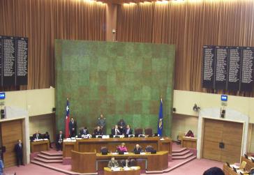 Das nationale Parlament Chiles, die Abgeordnetenkammer des Kongresses in Valparaíso