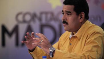 Präsident Maduro in seiner Fernseh- und Radiosendung