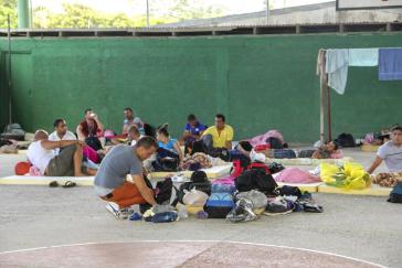 Kubanische Migranten in einer Notunterkunft in Cosza Rica