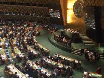 Blick in den Saal der UN-Generalversammlung in New York