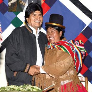 Felipa Huanca und Evo Morales Felipa Huanca und Evo Morales.