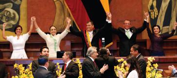 Rafael Correa nach der Regierungserklärung