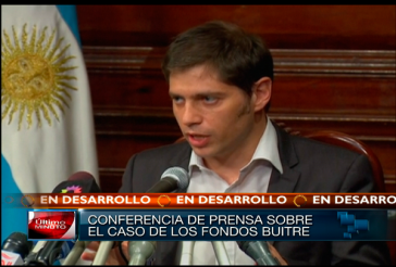 Argentiniens Wirtschaftsminister Axel Kicillof fand deutliche Worte für die "Geierfonds" Argentiniens Wirtschaftsminister Axel Kicillof fand deutliche Worte für die "Geierfonds"