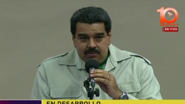 Nicolás Maduro bei seiner Rede in Caracas Nicolás Maduro bei seiner Rede in Caracas