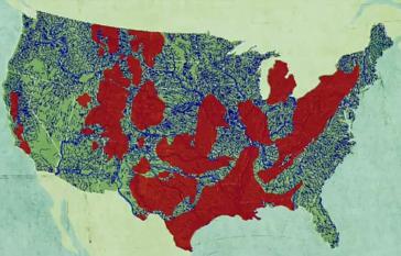 Fracking-Gebiete in den USA