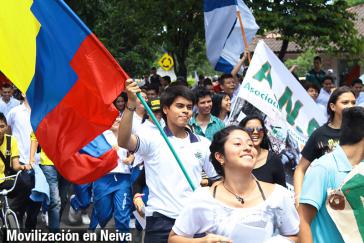 Friedensmarsch in der Provinzhauptstadt Neiva im Süden Kolumbiens