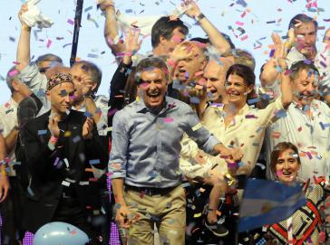 In Feierlaune: Wahlsieger Macri In Feierlaune: Wahlsieger Macri