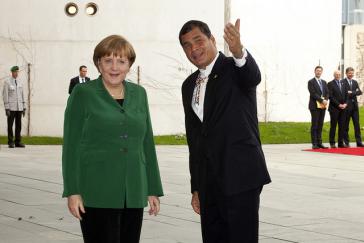 Angela Merkel und Rafael Correa – hier während eines Staatsbesuchs 2013 in Berlin