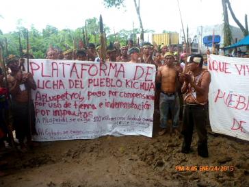 Die Indigenen fordern Entschädigung für die Nutzung ihrer Ländereien und Wiedergutmachung für die Vergiftung der Umwelt durch Pluspetrol