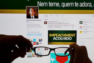 "Amtsenthebungsverfahren angenommen". Eduardo Cunha teilte am Mittwoch seine Entscheidung via Twitter mit