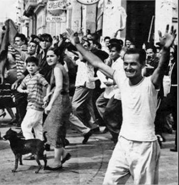 Empfang der Rebellen am 1. Januar 1959 in Santiago de Cuba