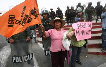 Proteste gegen Tia Maria: "Landwirtschaft ja - Mine nein"