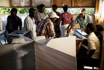 Wahllokal in Delmas, Haiti Wahllokal in Delmas, Haiti