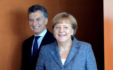 Merkel mit Argentiniens Präsident Mauricio Macri. Er will schnellstmöglich den Freihandelsvertrag zwischen Mercosur und EU abschließen