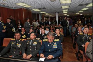 Die frühere Führungsspitze der Streitkräfte Ecuadors Die frühere Führungsspitze der Streitkräfte Ecuadors