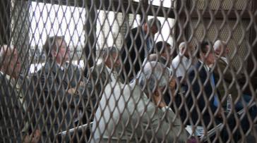 Die angeschuldigten Ex-Militärs im Fall Creompaz bei den ersten Anhörungen