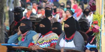 Zapatistas beim Fünften Nationalen Indigenen Kongress in Chiapas, Mexiko